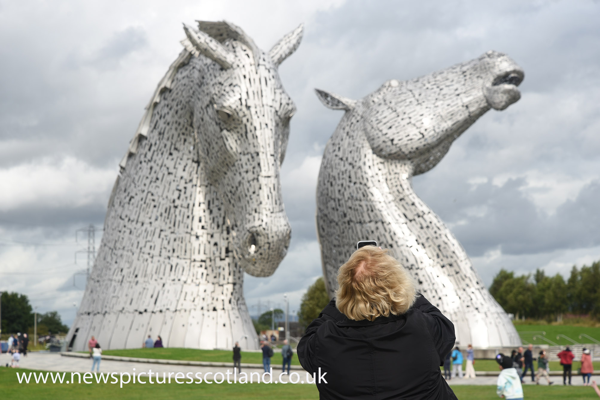 Visitor to the Kelpies